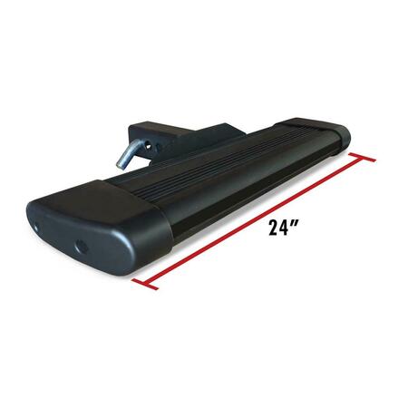 BROADFEET MOTORSPORTS EQUIPMENT 24 in. Heavy Duty Black Hitch Step for 2 in. Receivers HS-R66-24-B